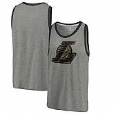 Los Angeles Lakers Fanatics Branded Camo Collection Prestige Tri-Blend Tank Top - Heathered Gray,baseball caps,new era cap wholesale,wholesale hats